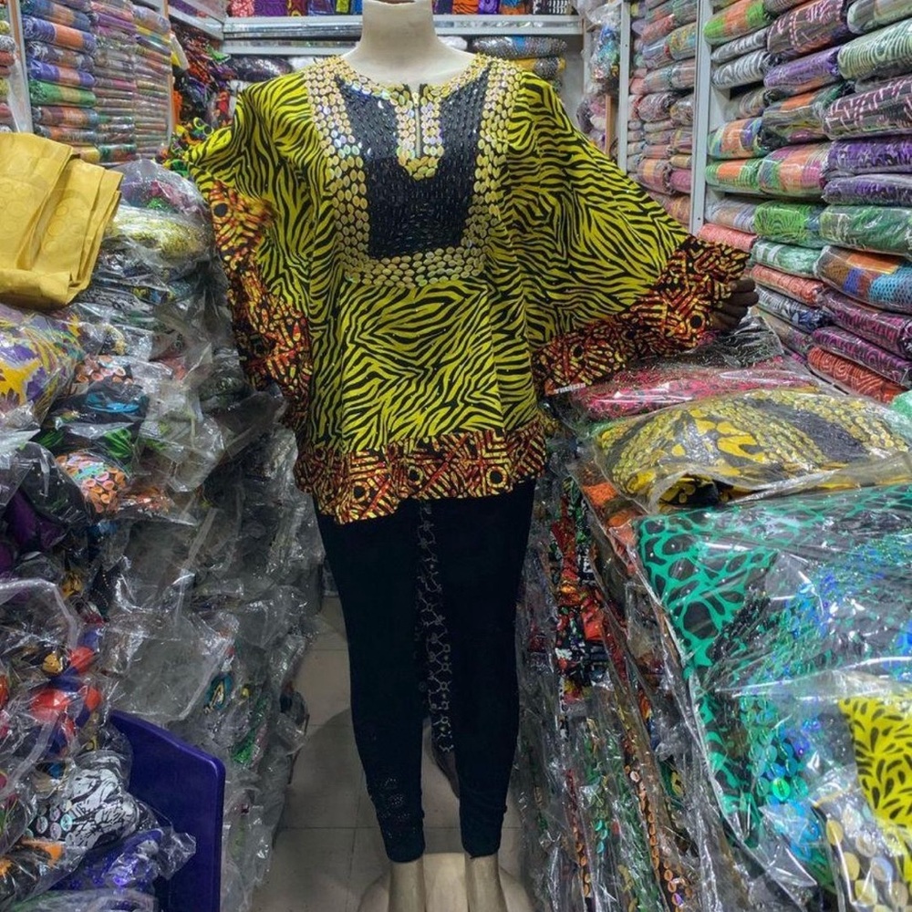 Exotic Yellow and Black Women's Blouse